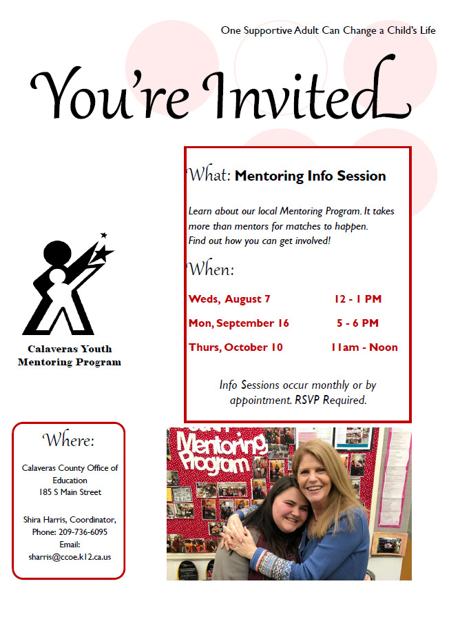 Upcoming Mentoring Information Sessions Including One for Tomorrow!
