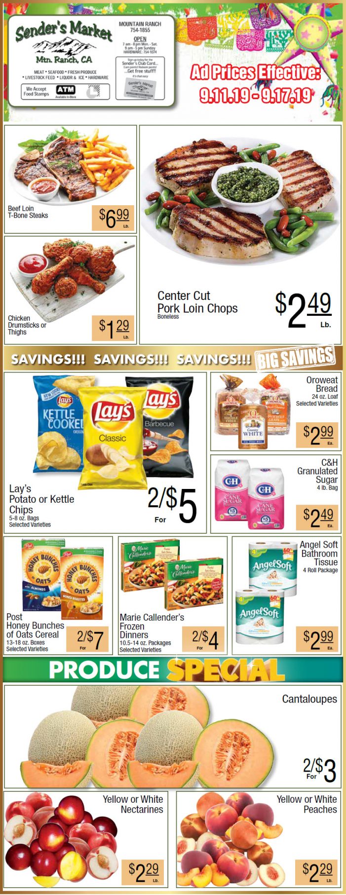 Sender’s Market Weekly Ad & Grocery Specials Through September 17th