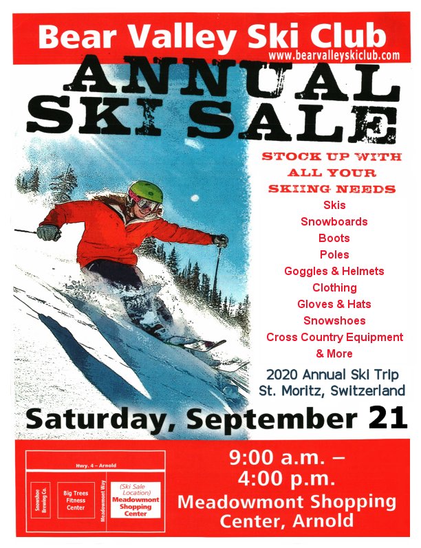 Bear Valley Ski Club’s Annual Ski Sale
