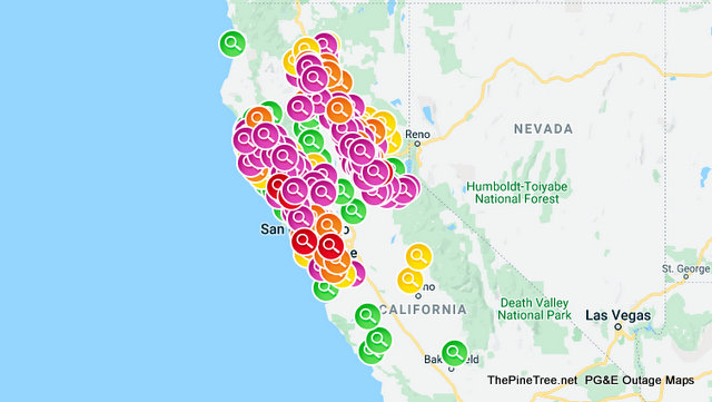 PG&E’s PSPS Outages Send 940,000 Customers & Large Portions of California Into Darkness in Parts of 38 Counties Due to Wind