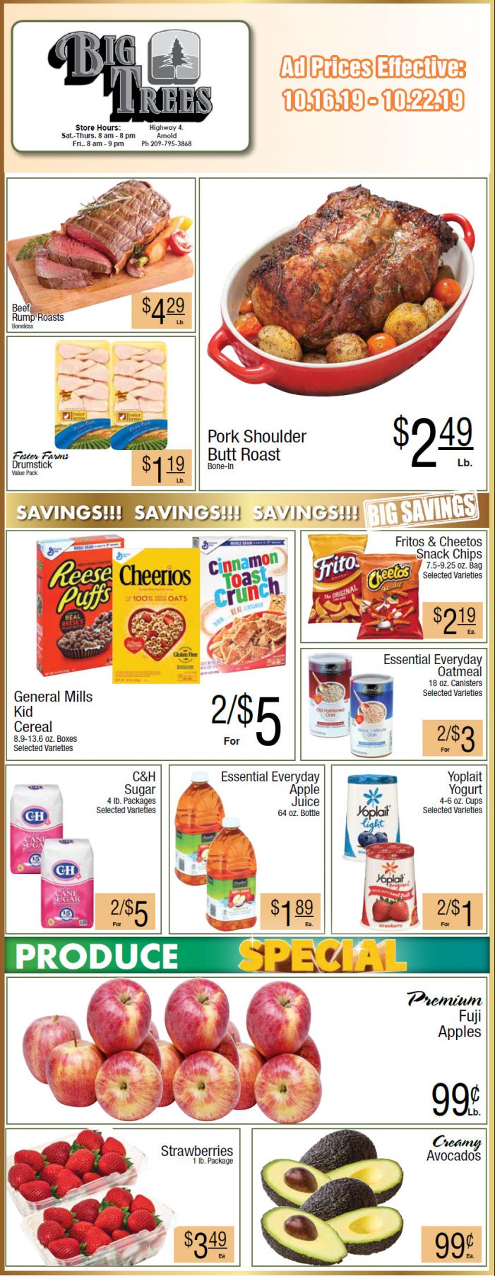 Big Trees Market Weekly Ad & Grocery Specials Through October 22nd