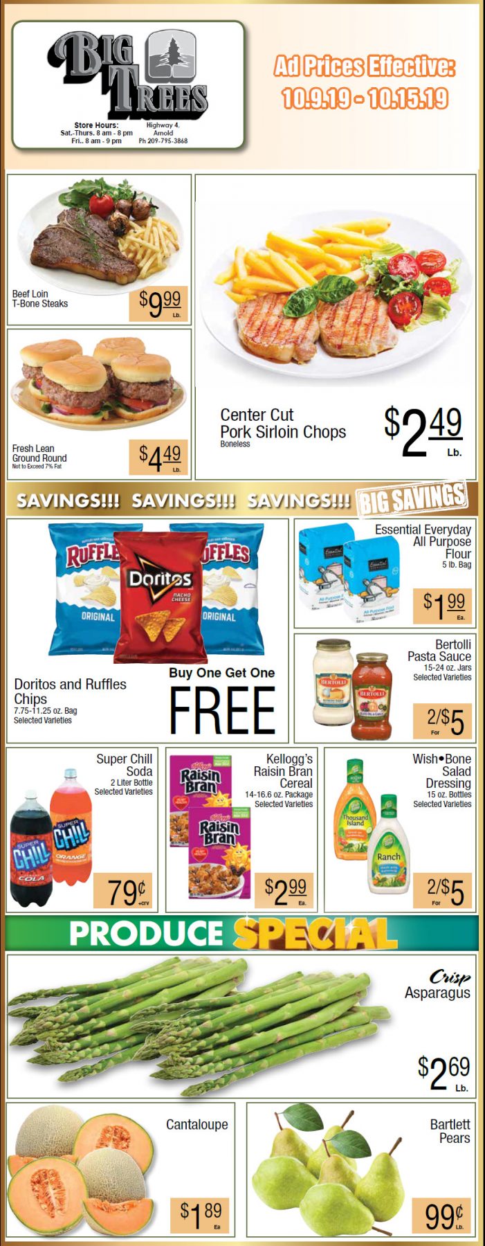 Big Trees Market Weekly Ad & Grocery Specials Through October 15th