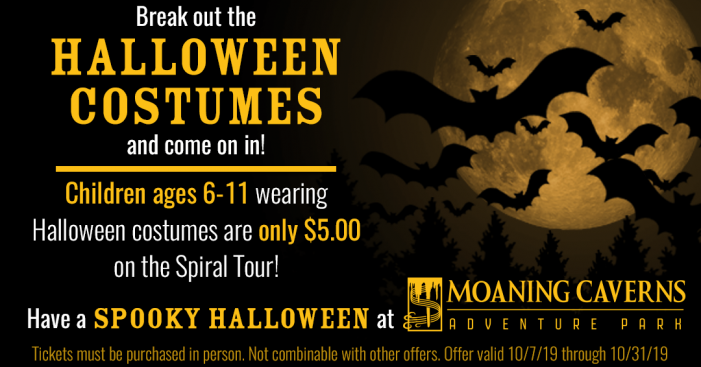 Tour Moaning Caverns in Halloween Costumes and Save!!