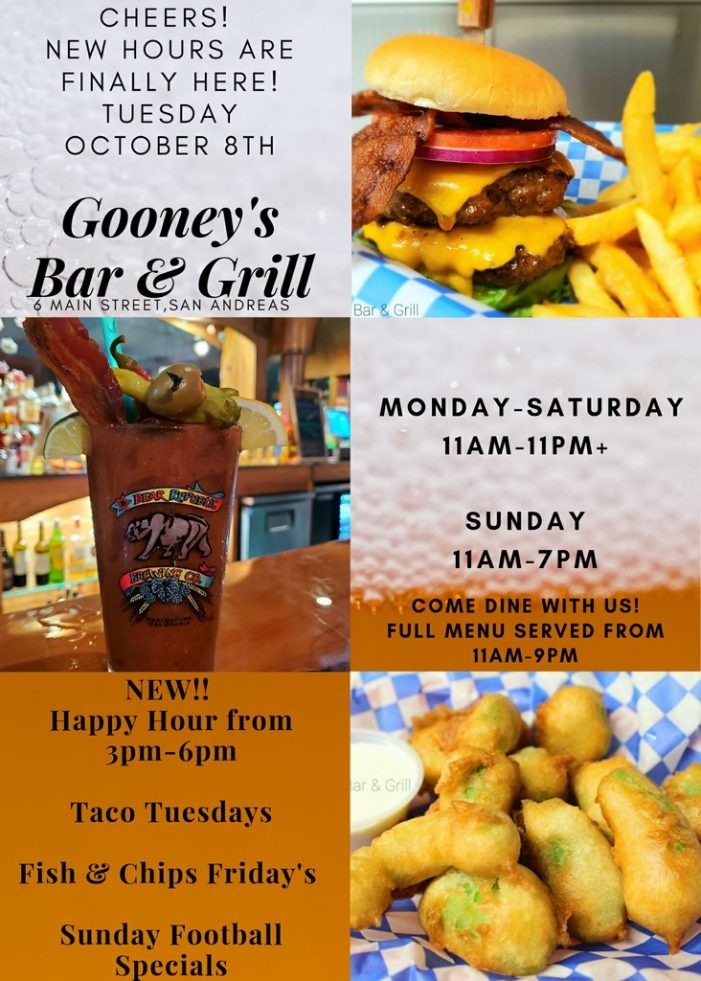 Football Sundays, Taco Tuesdays, Fish & Chips Fridays, Happy Hours & More at Gooney’s