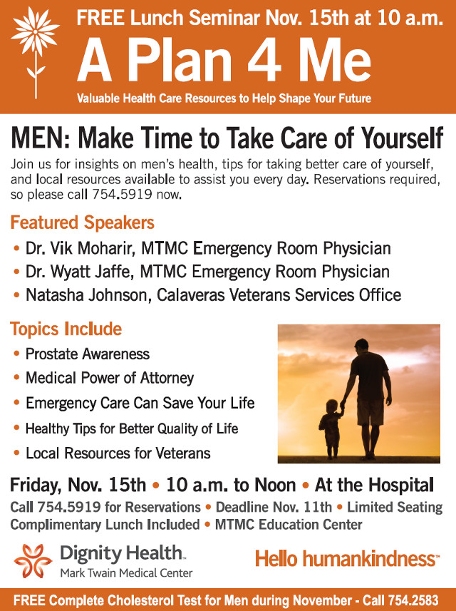 MEN: Make Time to Take Care of Yourself MTMC Marks Men’s Health Month with November 15th Workshop