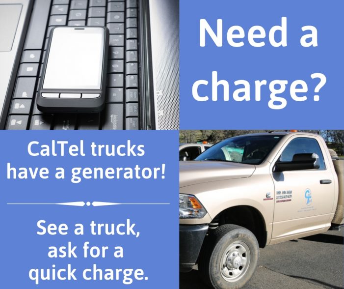 Need A Charge?  All CalTel Trucks Have Generators on Board