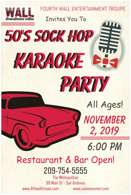 50’s Sock Hop Karaoke Party Tonight at the Metropolitan