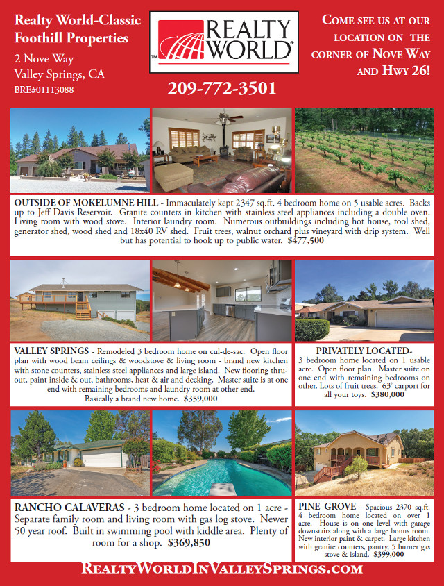 Your Dream Home Or Ranch Awaits at Realty World Classic Foothill Properties