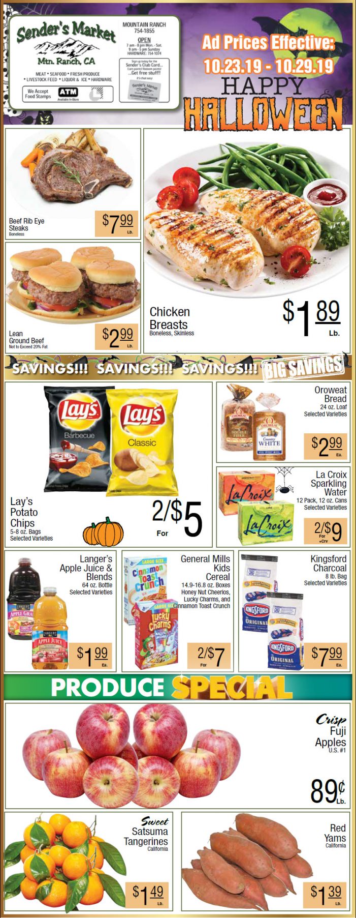 Sender’s Market Weekly Ad & Grocery Specials Through October 29th