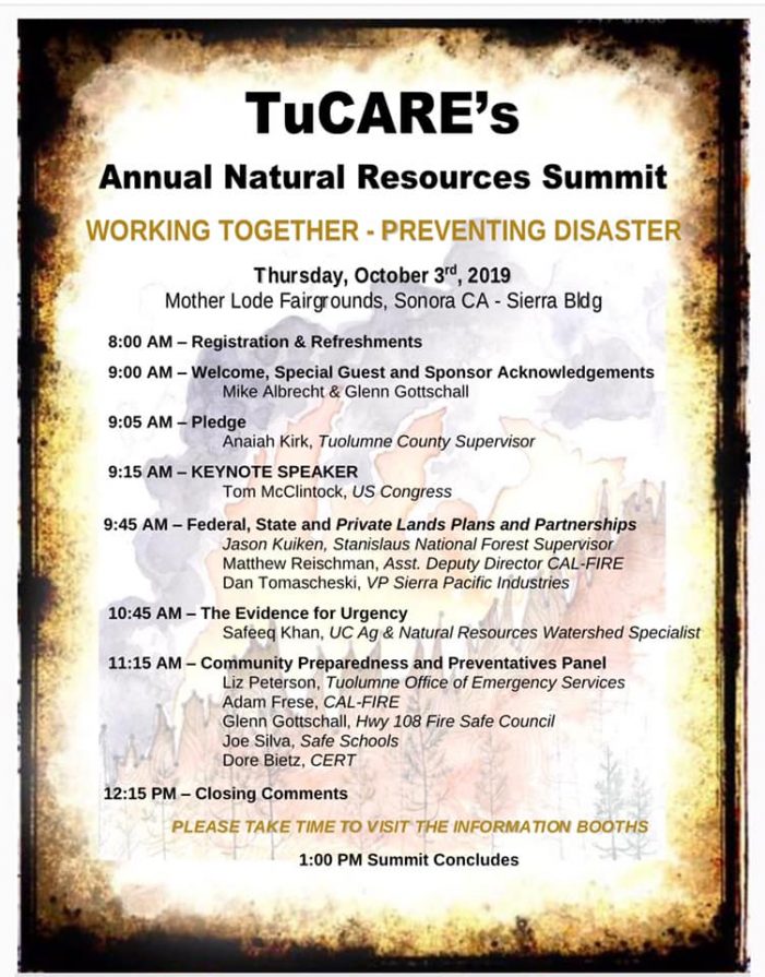 TuCARE’s Annual Natural Resources Summit!  Working Together Preventing Disaster