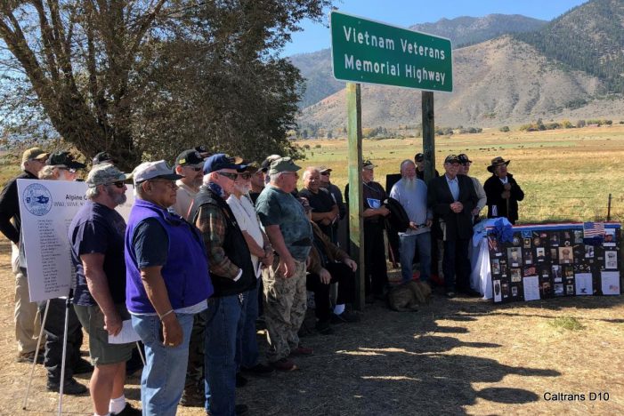 State Route 88 in Alpine County Dedicated to Vietnam Veterans