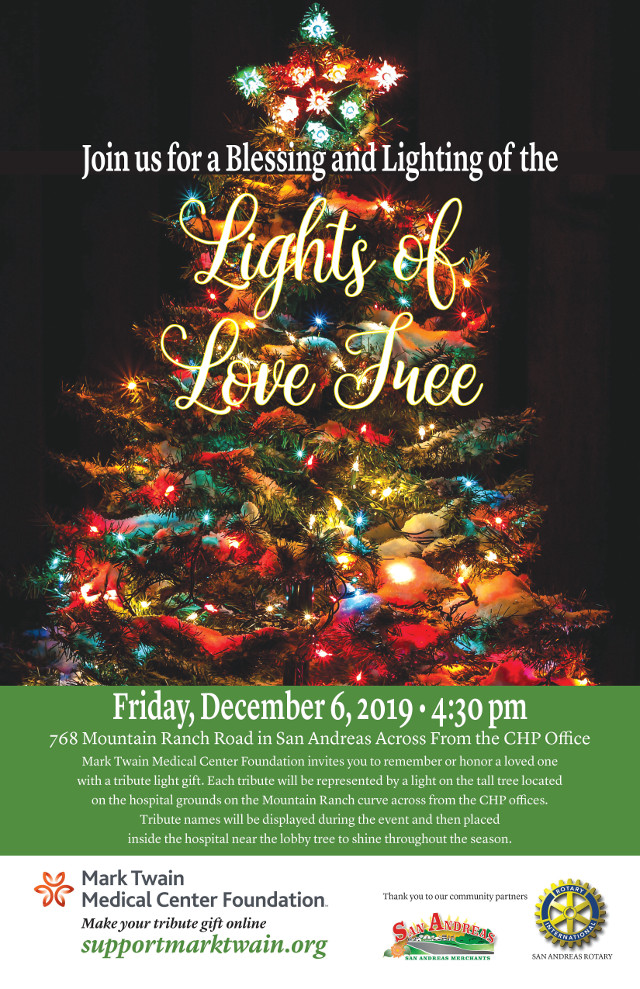 The Lights of Love Tree Lighting Ceremony is Decenber 6th The Pine Tree