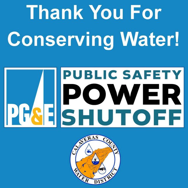 CCWD Says Thank You for Conserving Water During the PG&E PSPS Outages