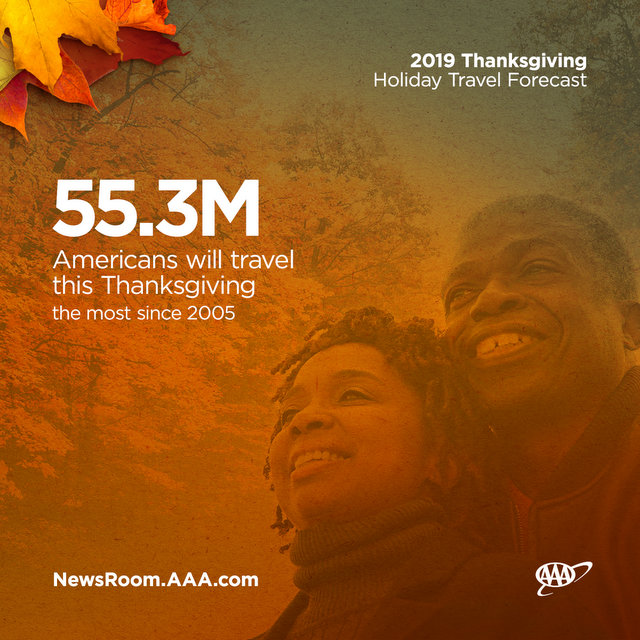 AAA: More Than 55 Million Travelers Taking to the Roads and Skies this Thanksgiving