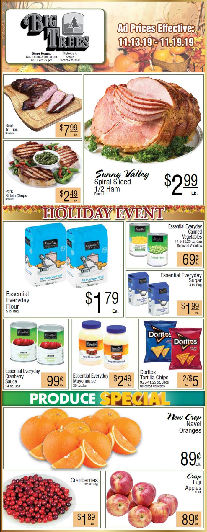 Big Trees Market Weekly Ad & Grocery Specials Through November 19