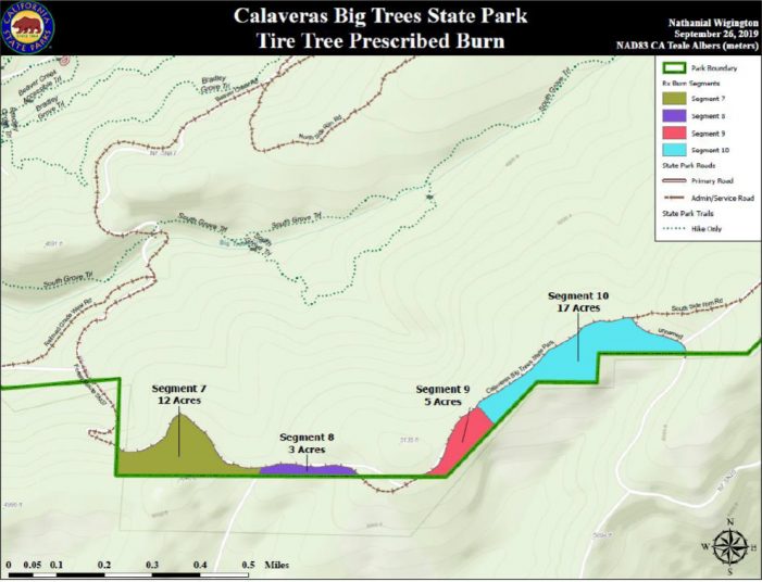 California State Parks and CAL FIRE Plan Prescribed Burns at Calaveras Big Trees State Park Expected to begin Monday, November 11, 2019