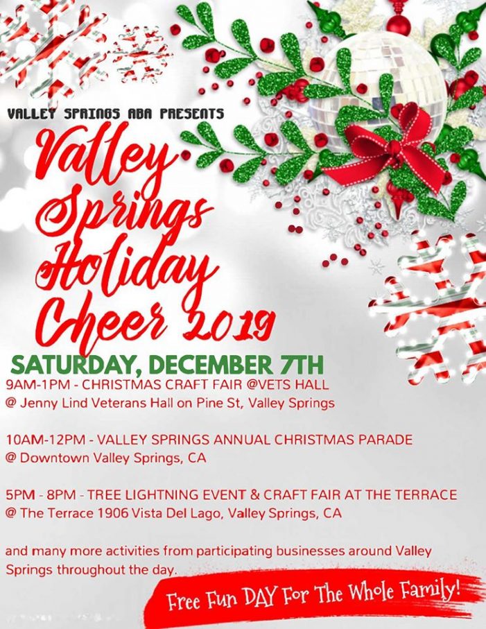 The 37th Annual Holiday Cheer is Today in Valley Springs