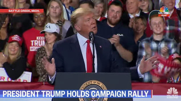 Trump Held Rally Tonight During Impeachment Vote