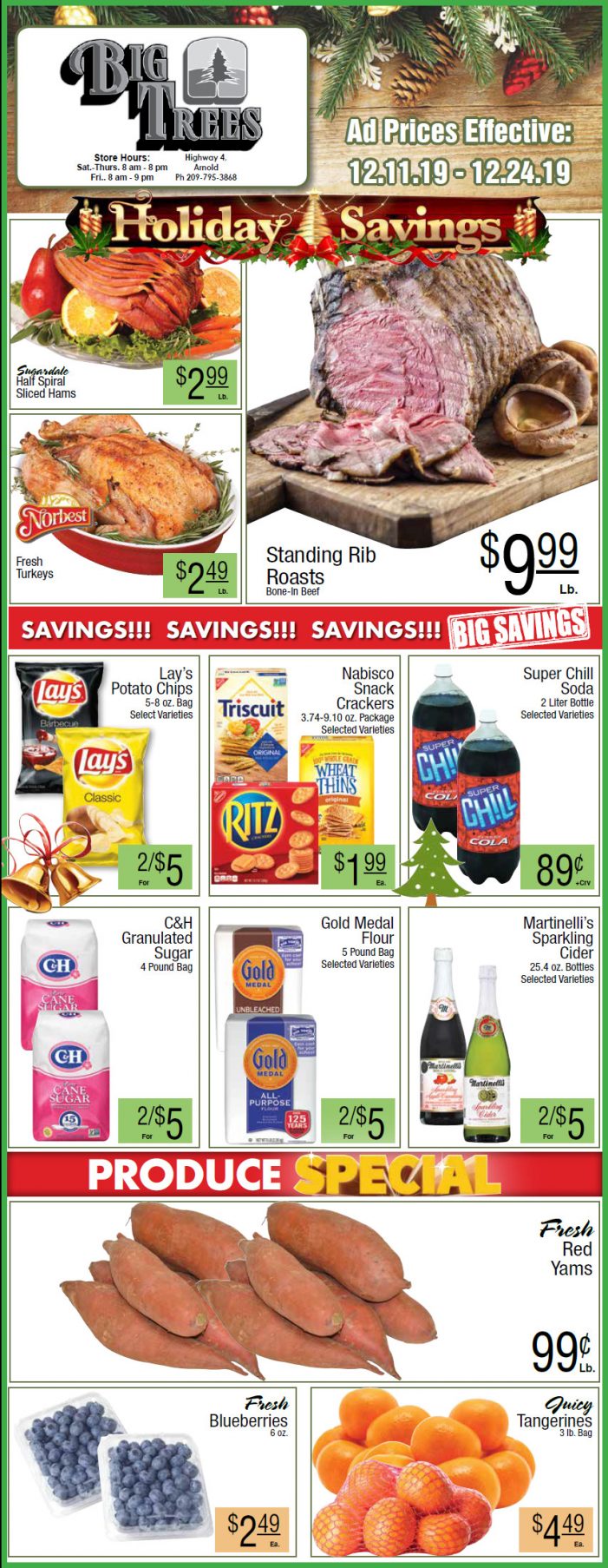 Big Trees Market Weekly Ad & Grocery Specials Through December 24th!