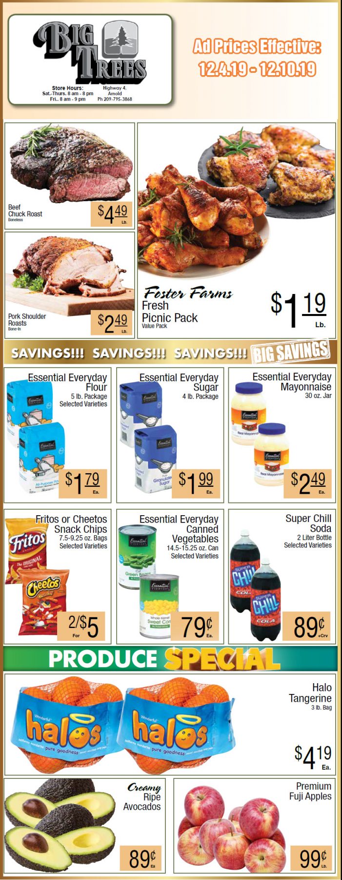 Big Trees Market Weekly Ad & Grocery Specials Through December 10th
