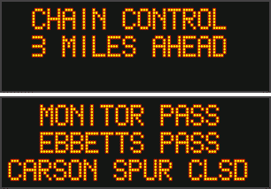 Road Conditions & Chain Controls Updates for Hwys 4, 26, 49, 88, 108 & 120.