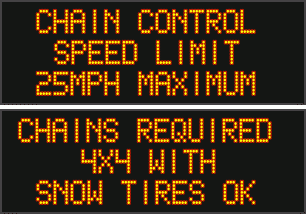 Monday Morning Chain Control Update…Cottage Springs on Hwy 4, Long Barn on Hwy 108 & Dew Drop on 88!