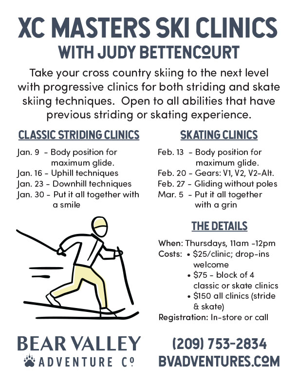 XC Masters Ski Clinics with Judy Bettencourt
