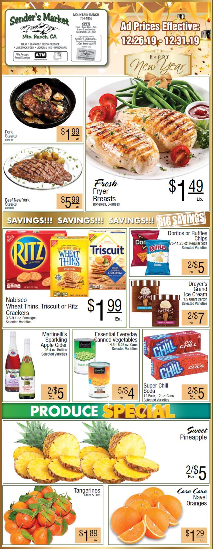 Sender’s Market’s Grocery Ad & Grocery Specials Through December 31st!