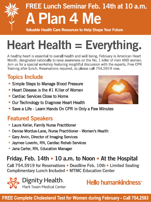A Plan 4 Me Heart Health = Everything Seminar on Feb. 14th