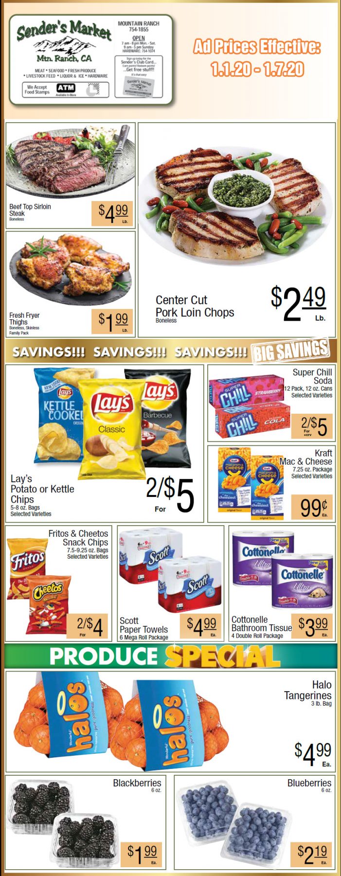 Sender’s Market’s Grocery Ad & Grocery Specials Through January 7th
