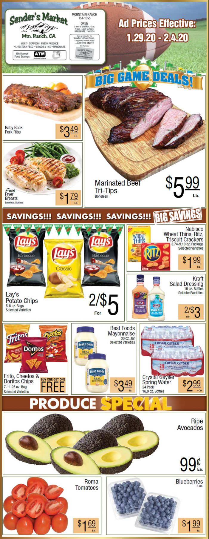 Sender’s Market’s Grocery Ad & Grocery Specials Through February 4th