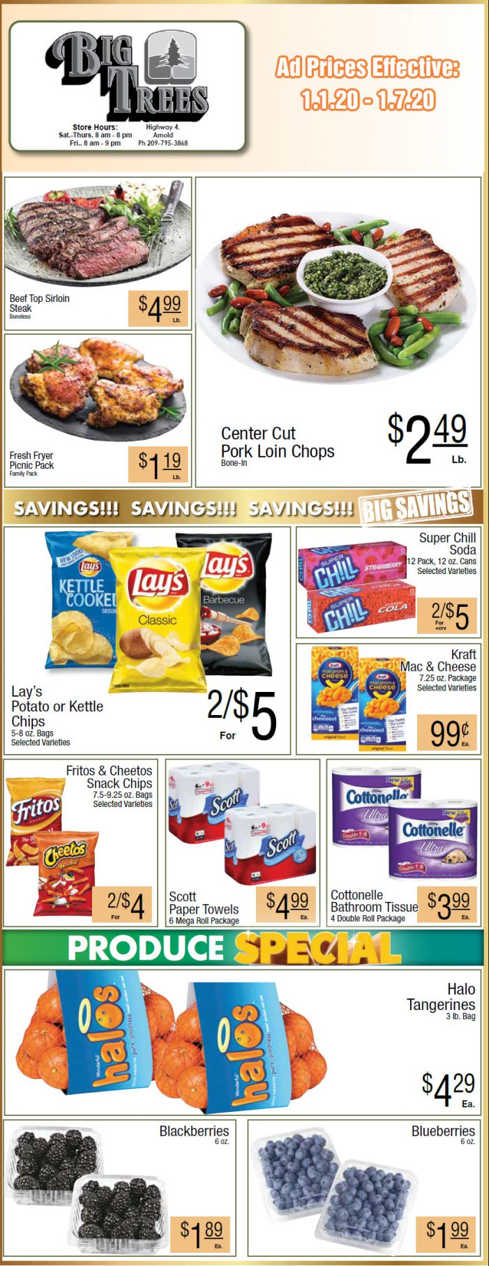 Big Trees Market Weekly Ad & Grocery Specials Through January 7th