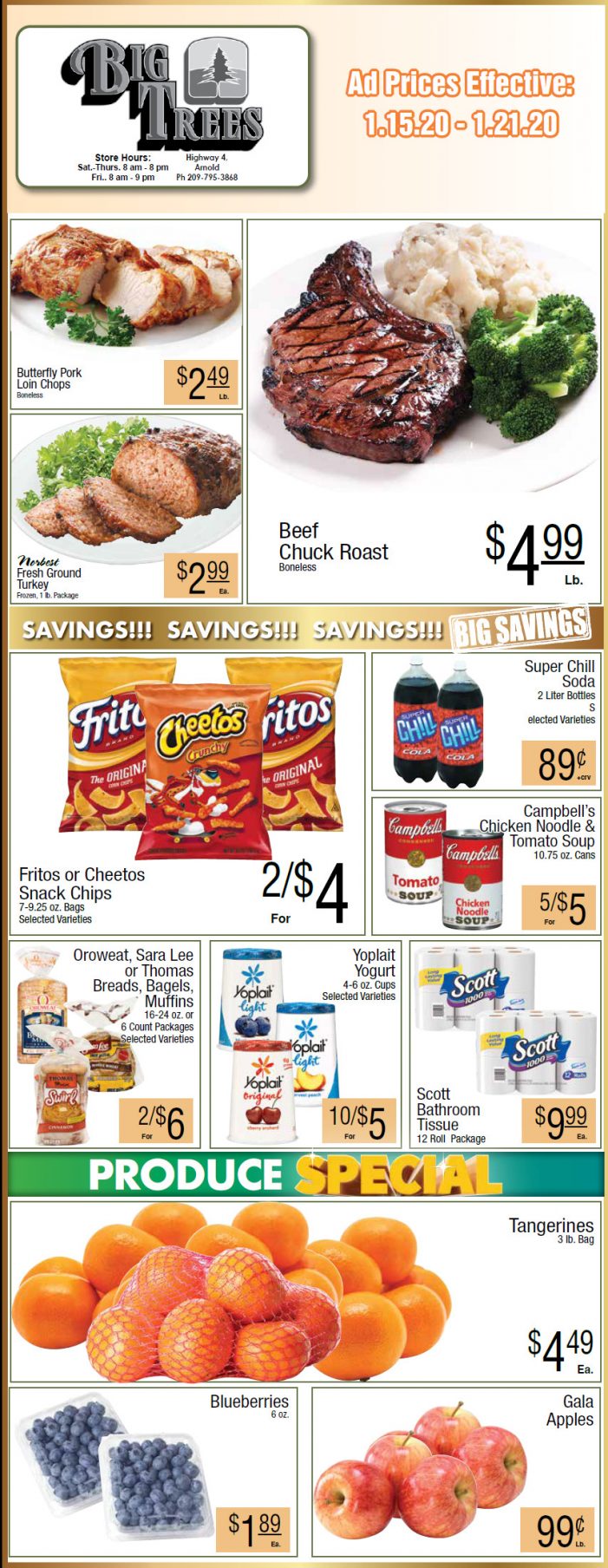 Big Trees Market Weekly Ad & Grocery Specials Through January 21st