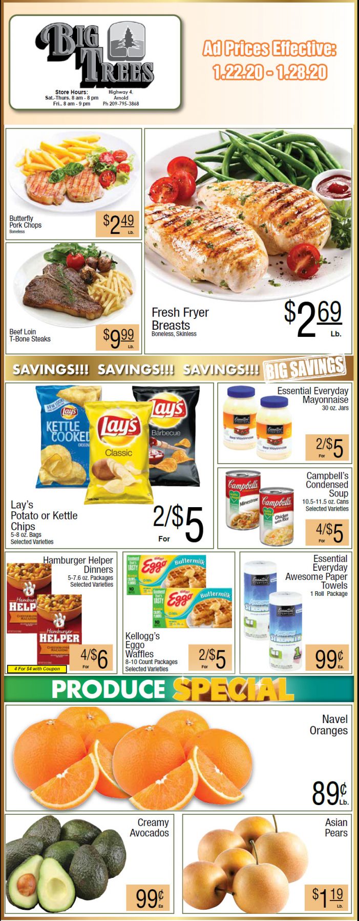 Big Trees Market Weekly Ad & Grocery Specials Through January 28th!