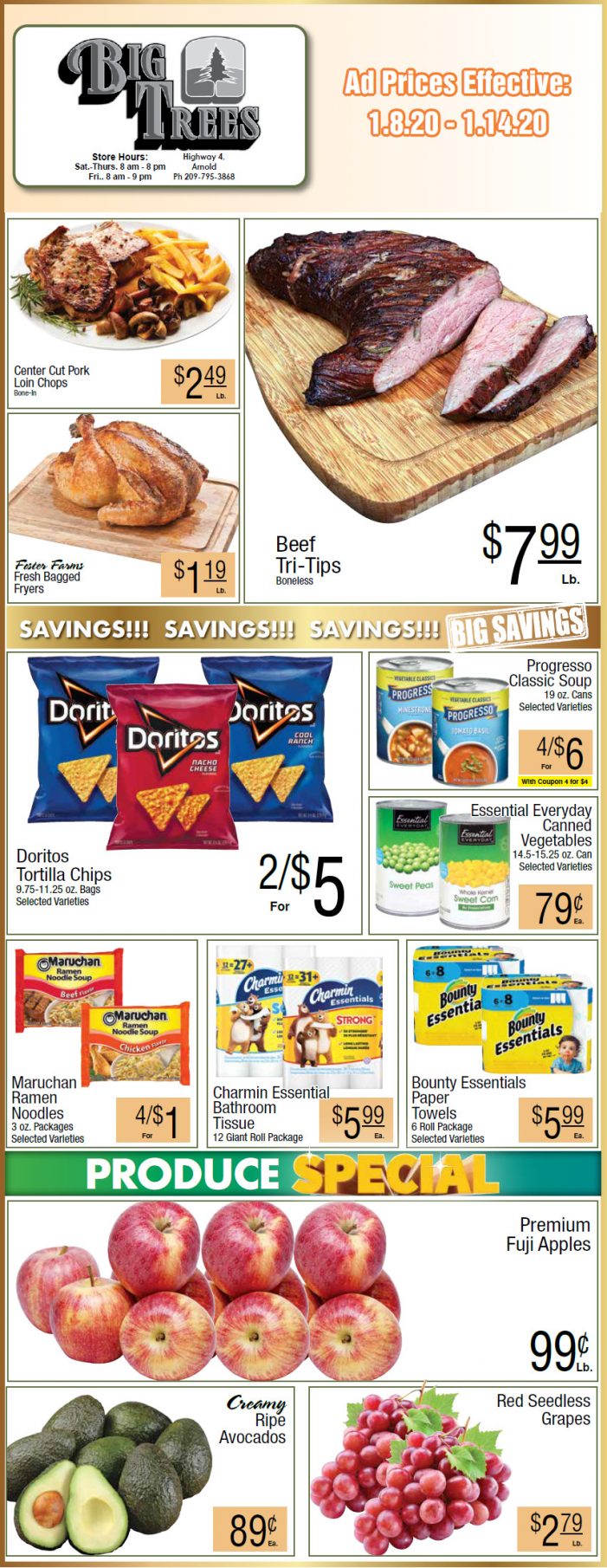 Big Trees Market Weekly Ad & Grocery Specials Through January 14th