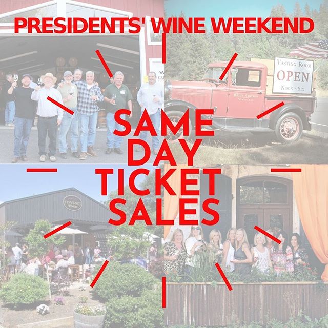 Get Your Presidents’ Wine Weekend Tickets Before They are Gone!