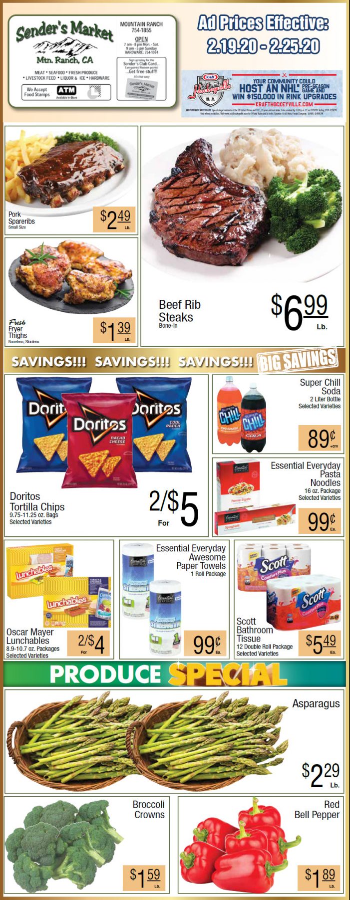 Sender’s Market’s Weekly Ad & Grocery Specials Through February 25th
