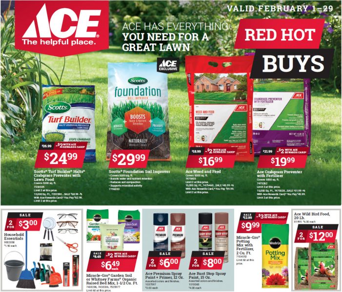 Last Day for Ace Home Center February Red Hot Buys