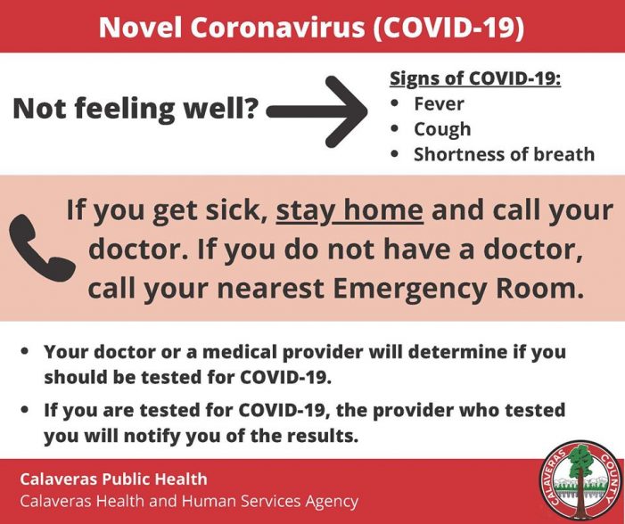 The Latest from Calaveras County Office of Emergency Services if You Feel ill