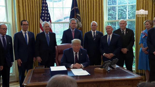 President Trump at Signing of H.R.748, The CARES Stimulus Act