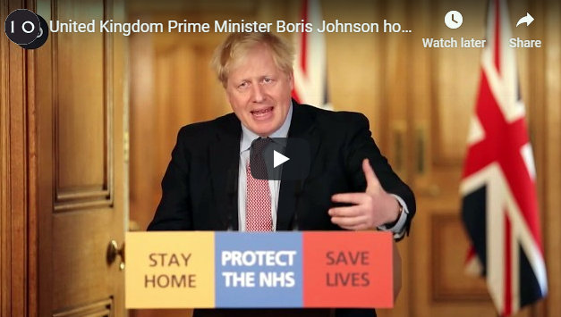 Prime Minister Boris Johnson on Testing Positive for Coronavirus.