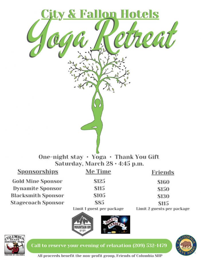 Yoga for a cause at Columbia State Historic Park  Fundraising event for Friends of Columbia SHP