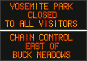 Chain Controls in Effect on Hwys 4, 88, 108 & 120, Yosemite Gates Remain Closed…