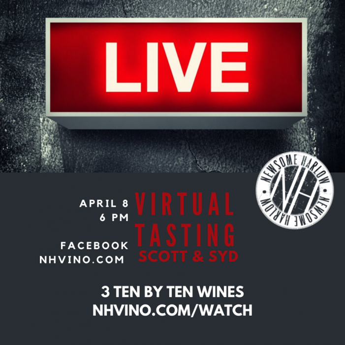 NHVino is Coming to Your House!  Live, Wednesday, April 8th @ 6pm PST