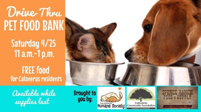 Drive-Thru Pet Food Bank is THIS SATURDAY from 11-1 at Spence Ranch Feed & Supply