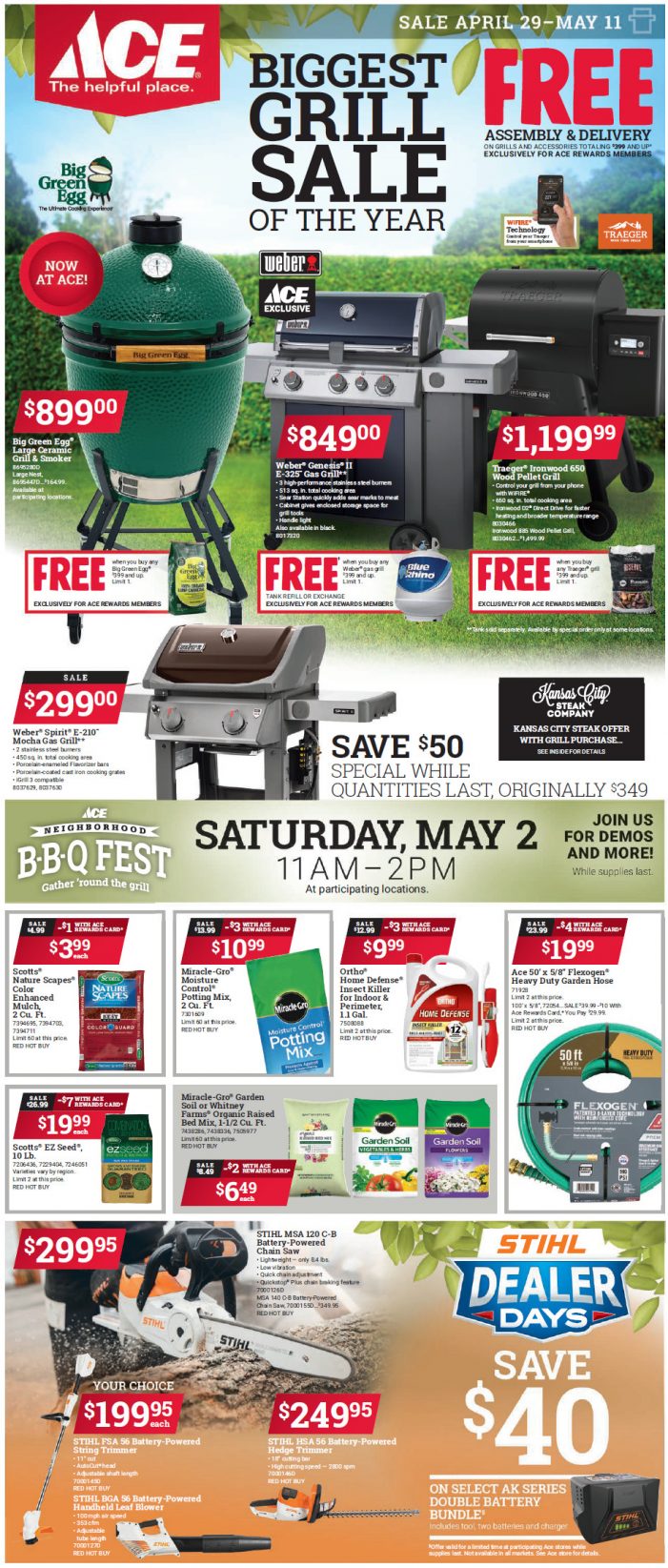 Arnold Ace Home Center’s Biggest Grill Sale of The Year!!