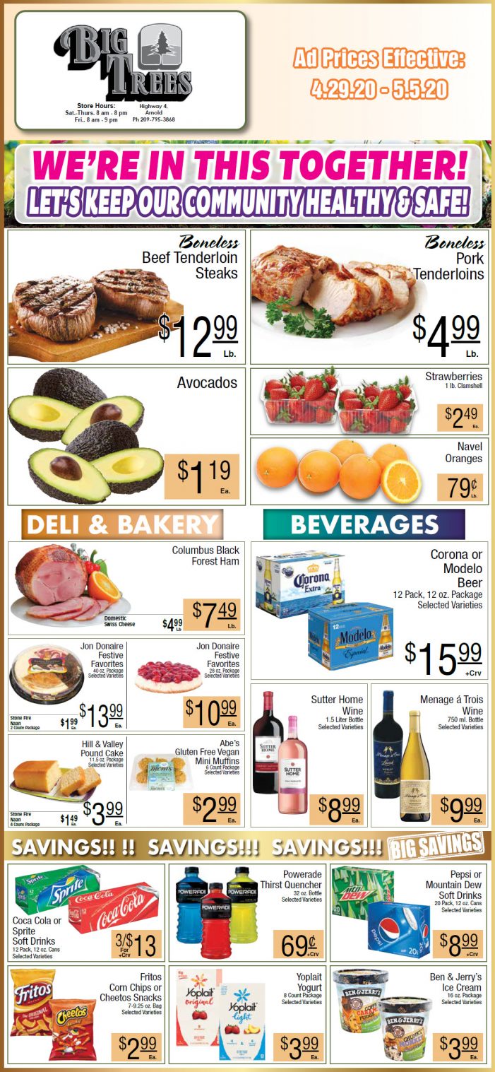 Big Trees Market Weekly Ad & Grocery Specials Through May 5th