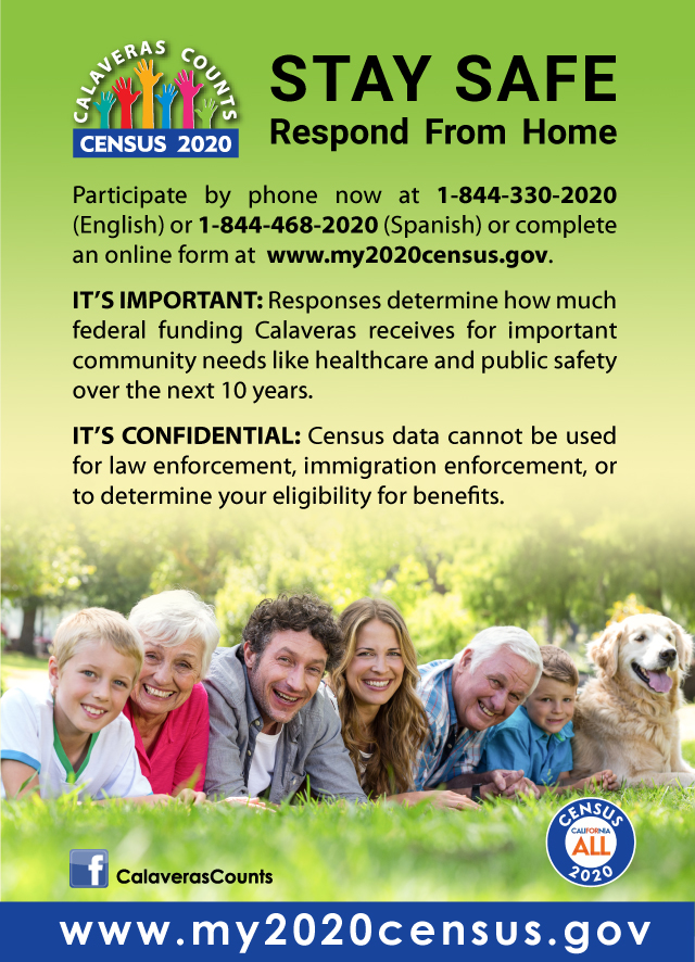 Stay Safe & Respond to 2020 Census from Home!!