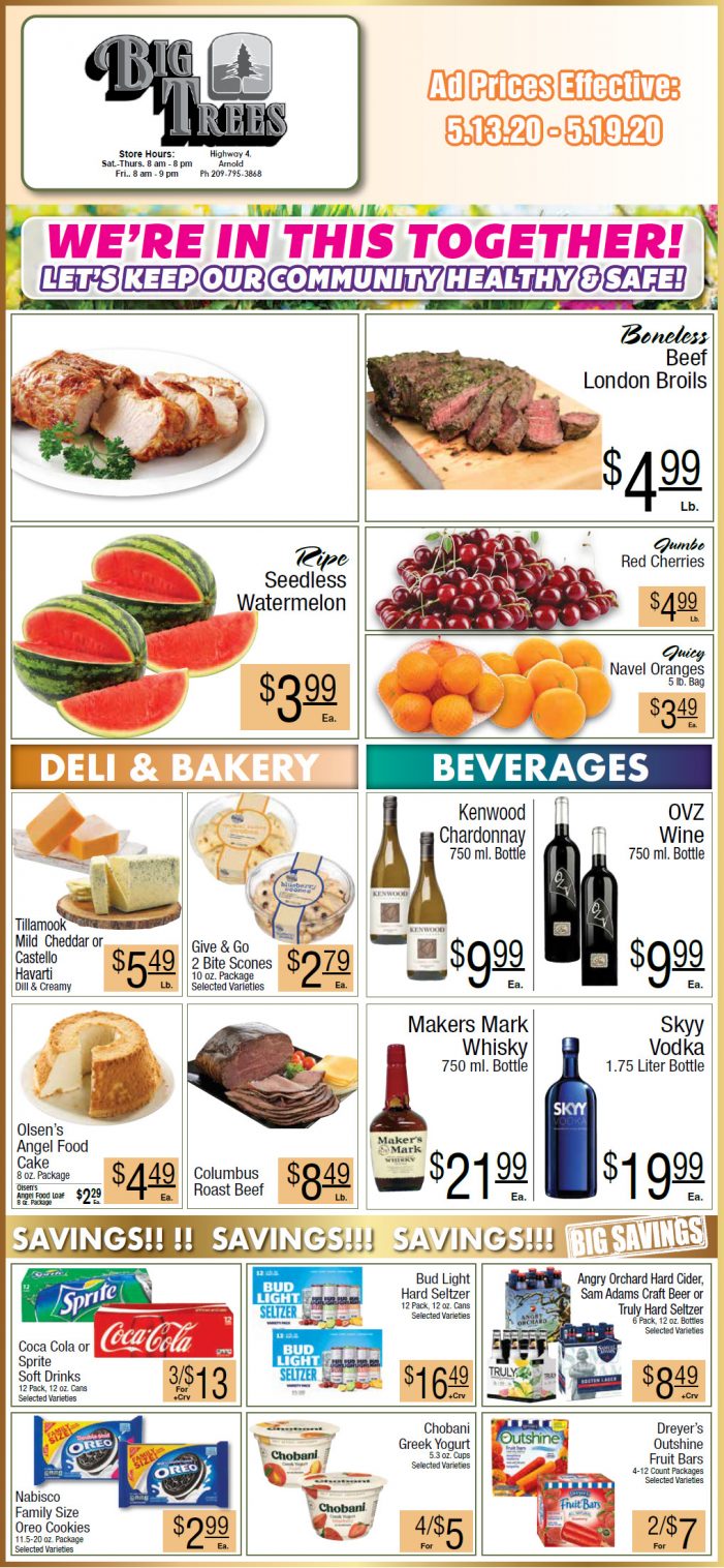 Big Trees Market Weekly Ad & Grocery Specials Through May 19th