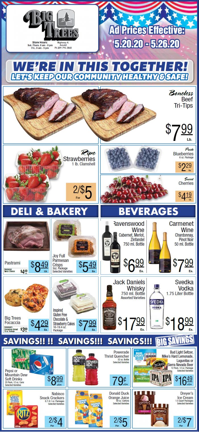 Big Trees Market Weekly Ad & Grocery Specials Through May 26th